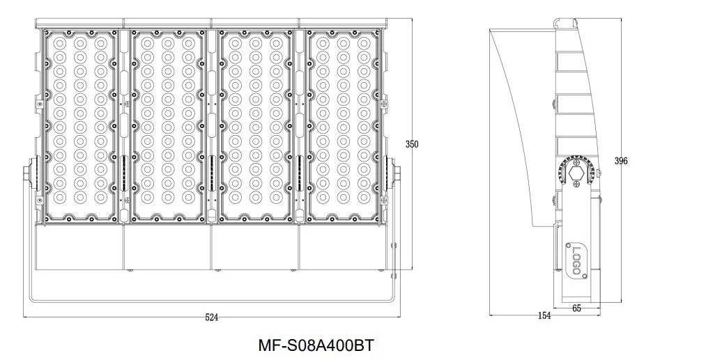 Smalhoek LED-stadionlicht IP67 Buiten waterdicht 200W 300W 400W 500W 9