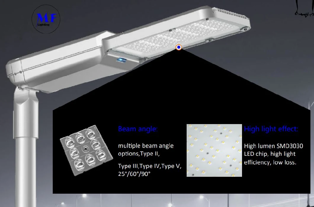 LED-straatverlichting met ondersteuning Smart Control 100W 0-10V Dim Die Casting Aluminium Waterdicht IP65 175lm/W 2