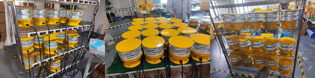 LED Luchtvaart Obstakelverlichting Fotocel Spuitgieten IP66 Telecommunicatie Geel Gas Olie Offshore Platform 6