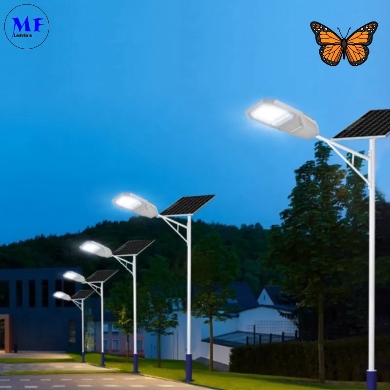 LED Solar Tuin Straat Muur Licht Aluminium Waterdicht 200W IP65 IK08 Compact Park Pad Stoep Snelwegen 2