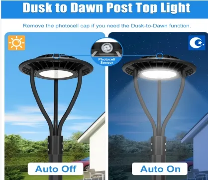 LED Tuinlamp Verstelbaar Anti-Vocht IP65 150W Waterdicht 140lm/W Zwart Sprookjes Gazon Erf Paal Top 0