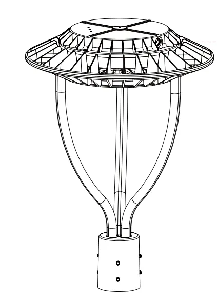 LED Tuinlamp Verstelbaar Anti-Vocht IP65 150W Waterdicht 140lm/W Zwart Sprookjes Gazon Erf Paal Top 2