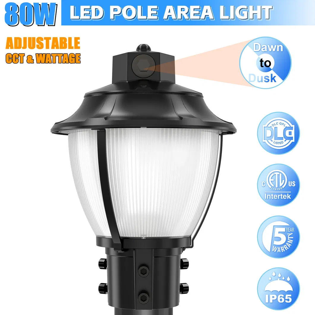 LED Tuinlicht Afstembaar Schokvast IP65 48/64/80W Waterdicht 130lm/W Lantern Zwart en wit Gras 1