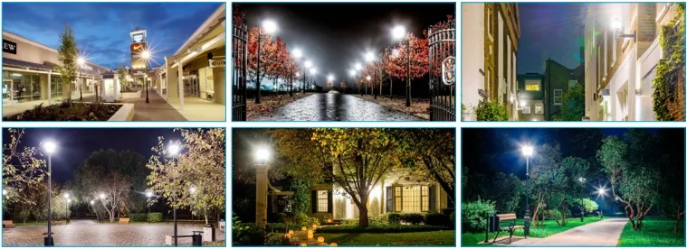 LED Tuinlicht Afstembaar Schokvast IP65 48/64/80W Waterdicht 130lm/W Lantern Zwart en wit Gras 8