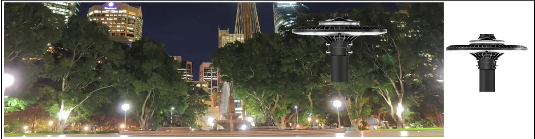 Energiebesparende LED tuinpaal lichtmast gebiedslicht 140lm/W Smart-Tuning 200W voor snelweg rustplaats sportcomplex waterpromenade 0