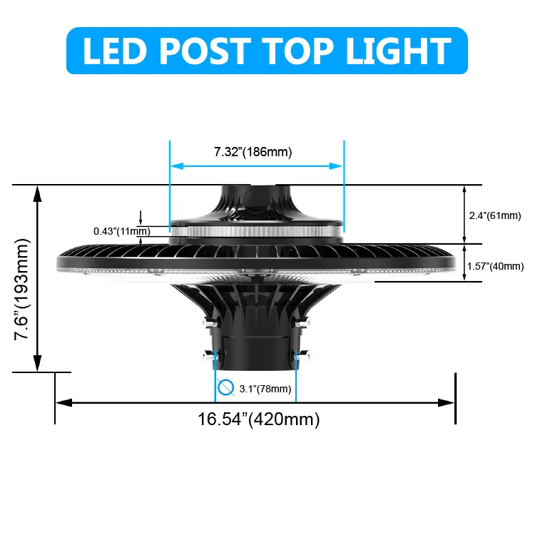 Energiebesparende LED tuinpaal lichtmast gebiedslicht 140lm/W Smart-Tuning 200W voor snelweg rustplaats sportcomplex waterpromenade 5