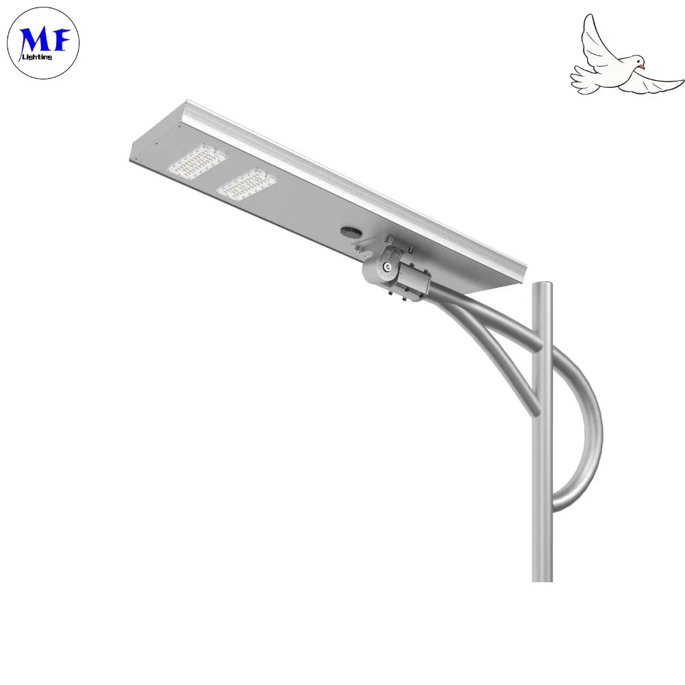 LED Solar Straatlantaarn Tuin Licht Bewegingssensor Wit Zilver 120W 100W 80W Alu. IP66 Voetpad Villa Binnenplaats 0