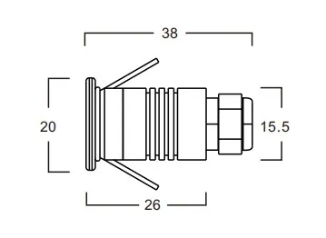LED-stappenlicht IP67 1W Zilver 95lm/W Trottoir Weg Tuinwand Trappenwand 0