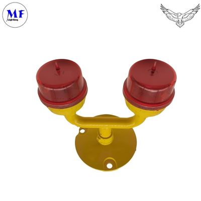 Main-Standby Adjustable Wide Voltage Input UV-Resistant Polycarbonate IP66 Low-Intensity Dual-Lamp Aviation Obstacle Obstruction Light For Bridge