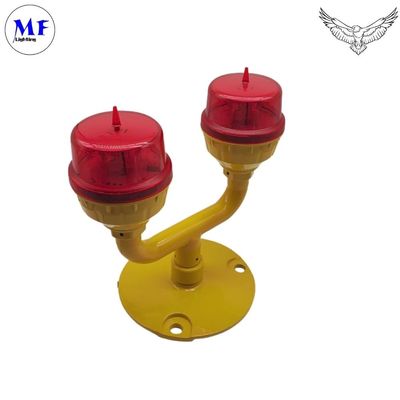 Main-Standby Adjustable Wide Voltage Input UV-Resistant Polycarbonate IP66 Low-Intensity Dual-Lamp Aviation Obstacle Obstruction Light For Bridge