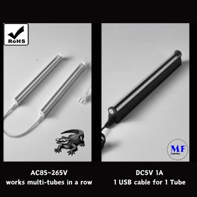 Factory Price 6W EU Us Standard Silvery Fluorescent Tube PC Alu. Hangable IP43 Bar Pub Club KTV Ambient Atmosphere Scenario LED UV Light Light