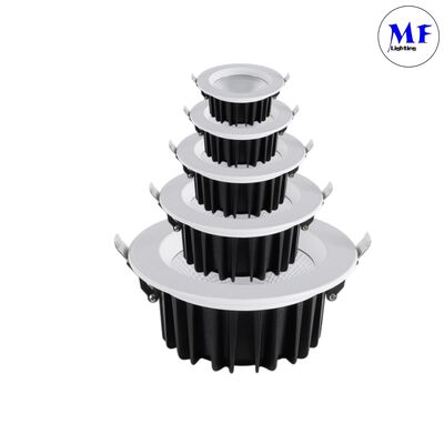 Aluminum 60 Degree Triac 0-10V Dali Smart Dimming Dimmable CCT Adjustable 5W/7W/10W/12W/15W/20W/25W/30W/35W/40W/45W/50W Downlight Recessed COB LED Down Light
