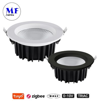 7W 100lm/W LED Spot Down Light CCT Adjustable CRI90 Triac /0-10V/Dali-2/Tuya Zigbee Dimmable Beam Angle 60° Recessed Anti-Glare COB for Commercial and Recidential Places