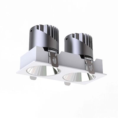 Frameless Anti Glare Spot Light-Double Heads IP20 LED Down Light Support Triac, 0-10V, Dali-2, Dali Dt6, Dt8 Dimmable Light
