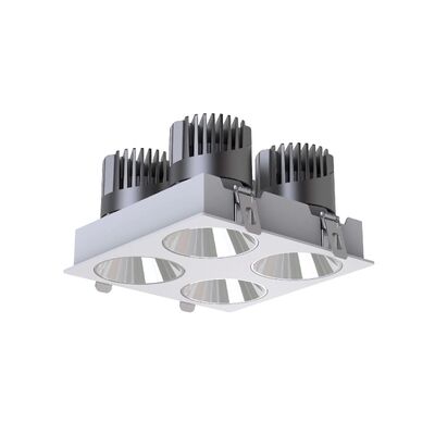IP20 Frameless Four-Head Anti-Glare Dimmable LED Down Light Support Triac 0-10V Dali-2 Dt6 Dt8 Spot Light