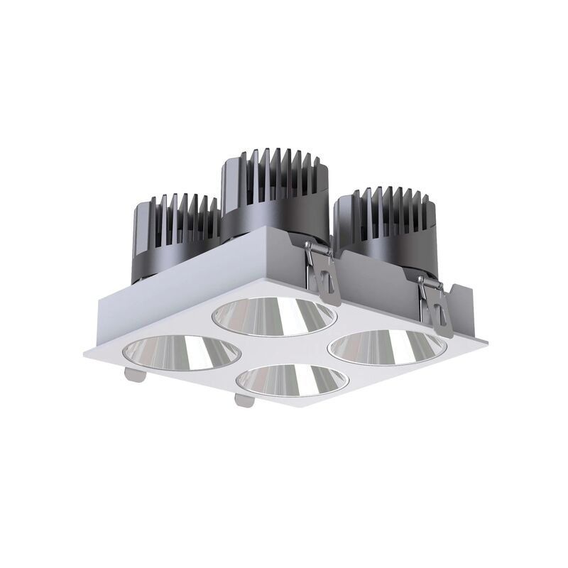 Factory Price Frameless Four-Head Anti-Glare Light, IP20 LED Down Light Dimmable Triac 0-10V Dali-2 Dt6 Dt8 Spot Light
