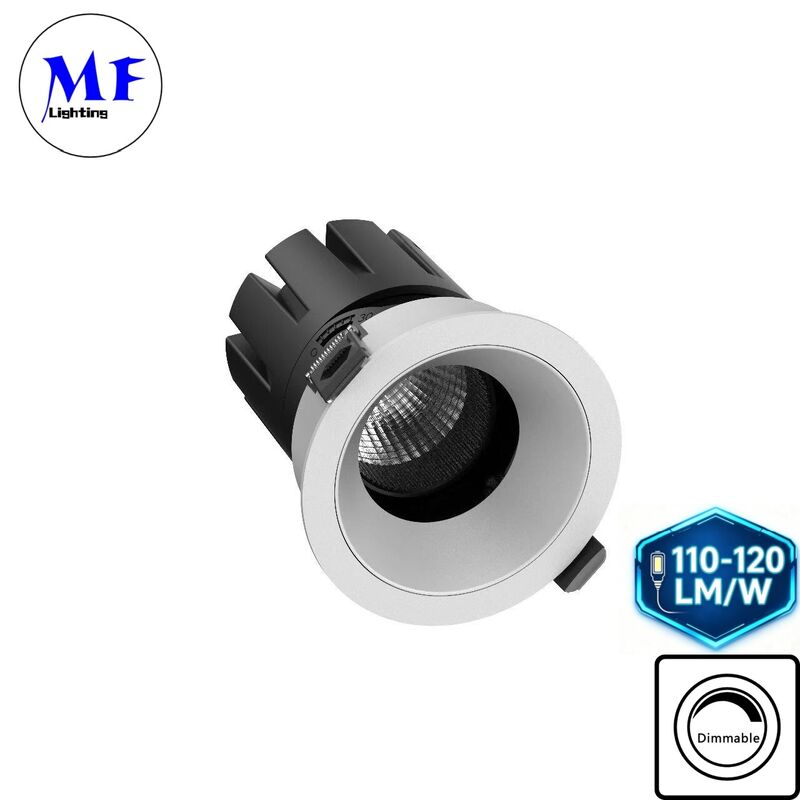 7W LED Down light UGR<3 Anti-glare Dimmable ETL Driver DIP 5CCT Adjustable 100LM/W High Lumens for Bathroom Industrial Retail Commercial Spaces