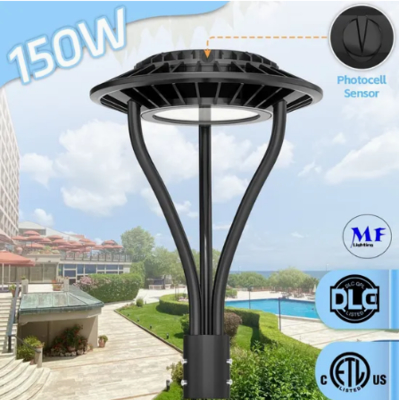 LED Tuinlamp Verstelbaar Anti-Vocht IP65 150W Waterdicht 140lm/W Zwart Sprookjes Gazon Erf Paal Top
