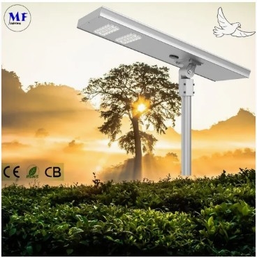 LED Solar Straatlantaarn Tuin Licht Bewegingssensor Wit Zilver 120W 100W 80W Alu. IP66 Voetpad Villa Binnenplaats