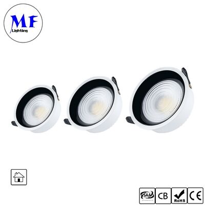 7W CRI90 160lm/W Spot Downlight Triac /0-10V/Dali-2 Dimbaar Brede stralingshoek 120° 6INCH/8INCH Verzonken Anti-glare LED Downlight voor Commerciële Ruimtes