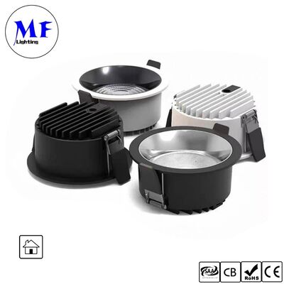 35W 160lm/W Spot Downlight Triac /0-10V/Dali/TUYA Zigbee Dimmable CRI90 IP20 Wide Beam Angle 120° 8INCH/10INCH Recessed Anti-glare LED Downlight voor commerciële en residentiële ruimtes