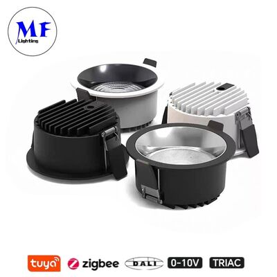 10W 160lm/W Inbouw LED Downlighter Triac /0-10V/Dali-2 Dimbaar CRI9 Brede stralingshoek 120° 8INCH/10INCH Inbouw Anti-verblinding LED Downlighter voor Commerciële Ruimtes
