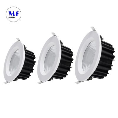 Fabrieksprijs Veerclip Installatie 40W COB Downlight 2700-6000K Instelbare CCT Hoge CRI Ra90 Triac 0-10V Dali-2 Dali Dt8 Tuya Zigbee Dimbare Down Light