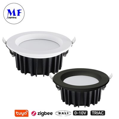Dimmable 7W 100lm/W LED Spot Down Light CCT Verstelbare CRI90 Triac /0-10V/Dali-2/Tuya Zigbee Beam Angle 60° Ingedrukt Anti-Glare SMD voor commerciële en woonruimten