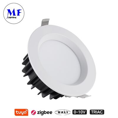 15W 100lm/W LED Spot Downlight CCT Instelbaar CRI90 Triac /0-10V/Dali-2/Tuya Zigbee Dimbaar Bundelhoek 60° Verzonken Anti-Glare SMD voor Commerciële en Residentiële Locaties