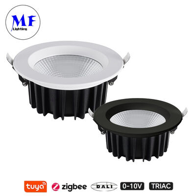 Fabrieksprijs IP40 CCT Verstelbare Triac Dali Tuya Dimmable Smart Zigbee 35W 50W COB LED Inkrimping Spot Down Light voor Keuken Industrieel Retail Commerciële Ruimten