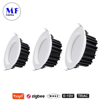 Fabrieksprijs IP40 Anti-glans Triac Dali Tuya Dimbaar Smart Zigbee 7W 15W SMD LED Inbouwspot Downlight voor Keuken Industriële Retail Commerciële Ruimtes