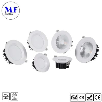 5W CRI90 100lm/W Brede Stralingshoek 120° Triac /0-10V/Dali-2/Tuya Zigbee Dimbaar LED Spot Downlight Verzonken Anti-Glare SMD LED Down Light voor Commerciële Ruimtes
